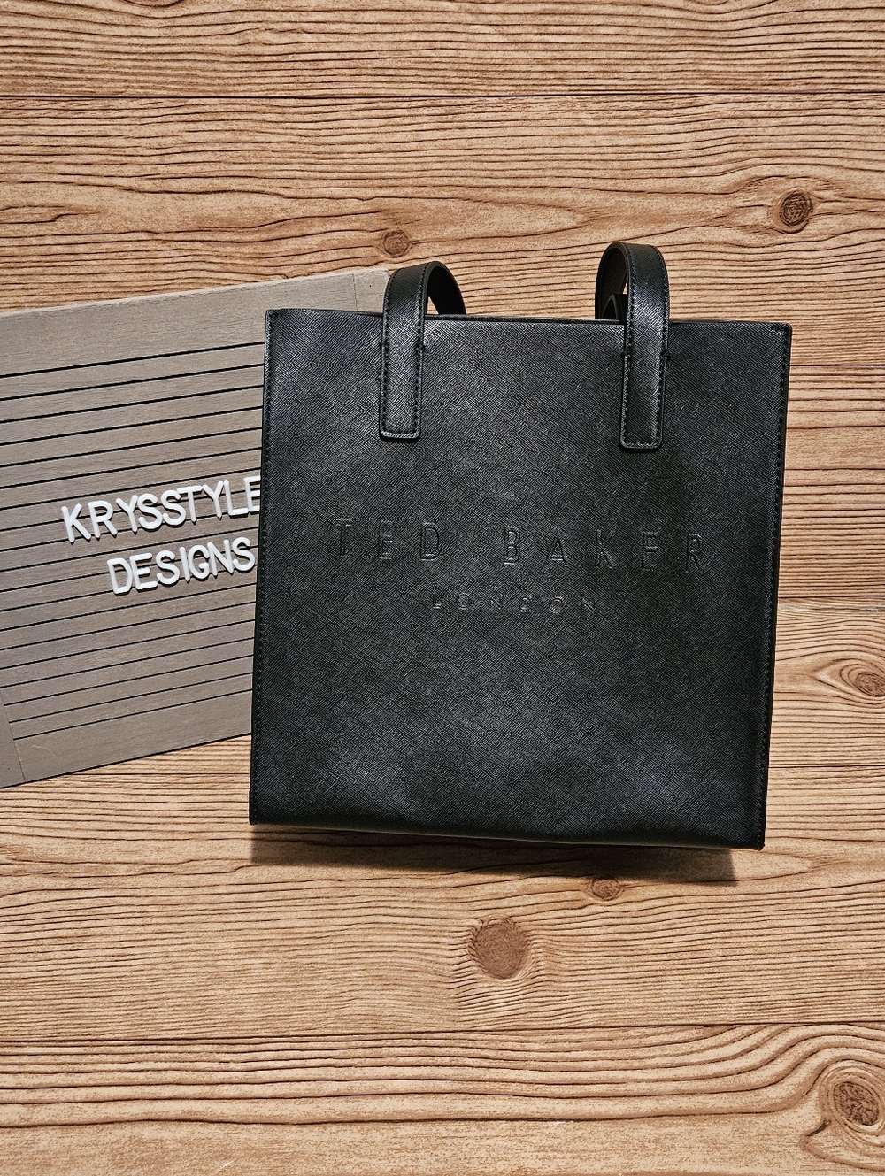 TED BAKER London The Icon Small Tote Bag NWT Black